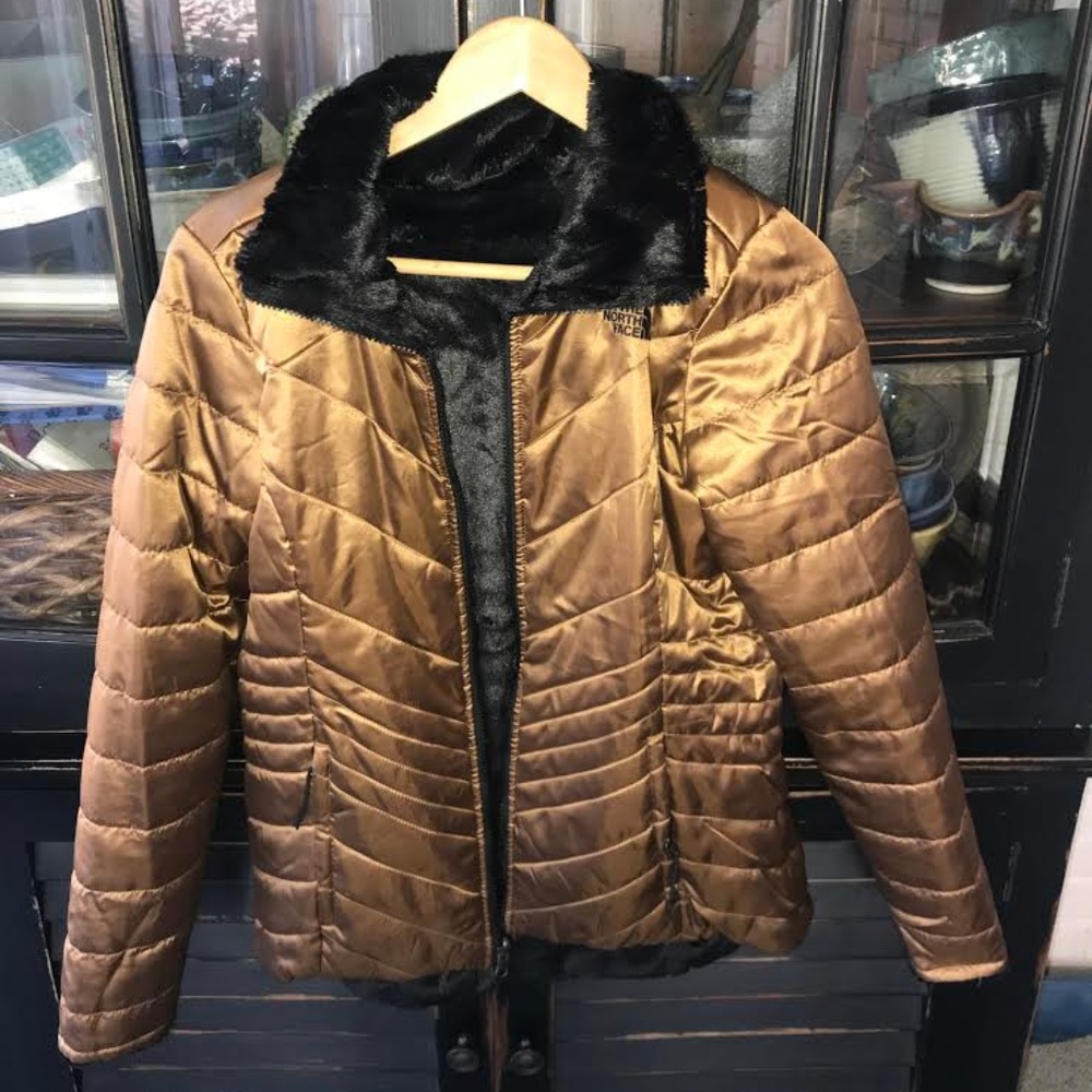 North face Reversible Black & Gold Insulated Down